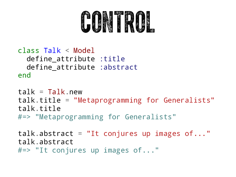 Control: Application View